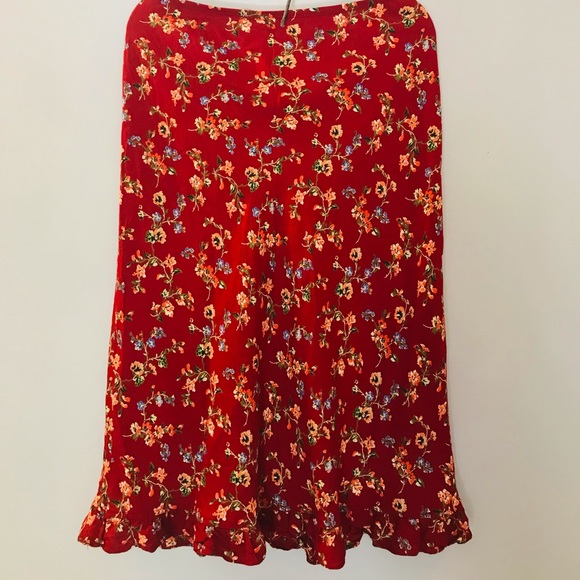 Jacob Annexe | red floral skirt - Picture 5 of 5